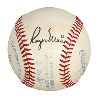 Roger Maris American League Single Signed Baseball (PSA/DNA)